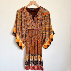 Anthropologie Tanvi Kedia Embellished Tassel Sumana Dress Size S